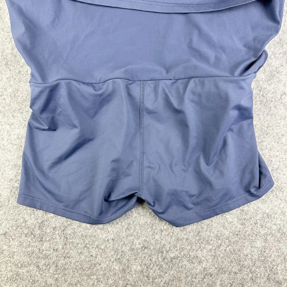 LIJA Golf Skirt Womens Medium Blue Lined Cinch Athletic Athleisure Stretch Mini